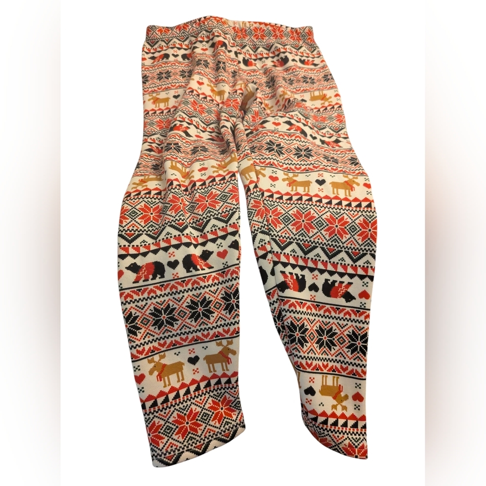No Boundaries Reindeer Patterned Leggings